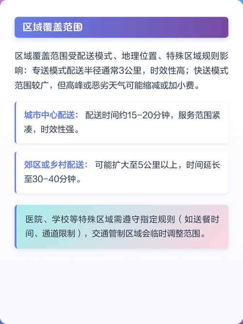 外卖递送服务类型与规则详解